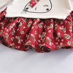 PatPat  New Arrival Autumn and Winter Spring Baby Toddler Faux-two Bunny Print Floral Dresses for Kids Girls Kids Clothing