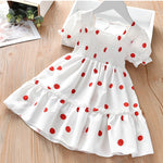 2-7Y Kids Girls Dress Summer Girls Sleeveless Chiffon Polka Dot Dress Princess Dress For Girl Children Clothing