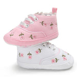Cute Flower Sneaker Shoes: Soft Sole Crib Shoes for Summer Baby Girls