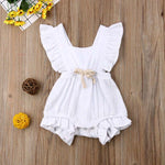 6 Color Cute Baby Girl Ruffle Solid Color Romper Jumpsuit Outfits Sunsuit for Newborn Infant Children Clothes Kid Clothing