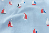 Boys Boat Dinosaurs Print Polo Shirts Short Sleeve Clothing