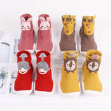 Toddler Baby Knitted Leopard Floor Socks Shoes with Rubber Soles Infant Anti-slip Indoor Socks Newborn Spring Summer Autumn