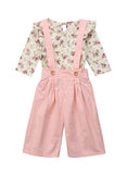 2PCS Toddler Kids Baby Girl Winter Clothes Floral Tops+Pants Overall Outfits sweet girl clothes set