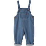 Baby Boy Solid Denim Overalls Child Jean Bib Pants Infant Jumpsuit Children's Clothing Kids Overalls Autumn Girls Outfits