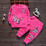 2PCS Girls Outfits Baby Girl Clothes for Kids Clothing Toddler Children's Jogging Cartoon Casual Sports Suit Children Kids Suits
