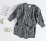 Girls Knitted Pony  Pullover Sweater+Pants