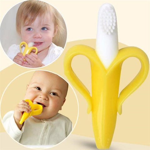 Baby Silicone Training Toothbrush BPA Free Safe Toddler Teether Teething Ring Kids Teether Toys Children Chewing Gift Wholesale