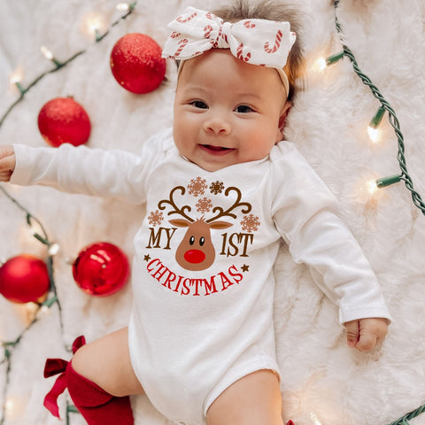 My First Christmas Newborn  Onesie Outfit