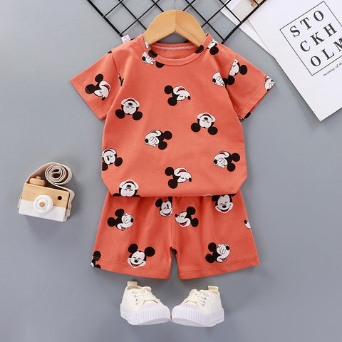 Summer Children's short sleeve Set Cotton Baby Dinosaur 2-piece Clothes Boy's Clothing Set Baby Toddler Clothing For Boy